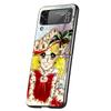 Anime Candy Cover Phone Case For Samsung Galaxy Z Flip 7 6 5 4 3 5G Flip7 Flip6 Flip5 Flip4 Flip3 Black Fundas Shell Galaxy Z Fl