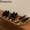 Women Mary Jane Shoes Fashion Shallow Low Heel Shoes Spring Autumn Casual Dress Street Style Shoes