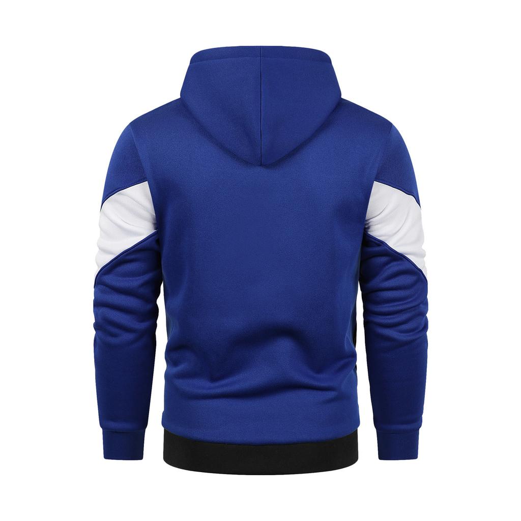 Men‘s Zipper Pullover Long Sleeve Hooded Sweatshirt Tops Blouse