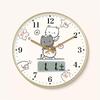 Nbdeal настенные часы радиоуправляемые часы дата день недели дисплей кошка диаметр 30 см непрерывная секундная стрелка бесшумные аналоговые M-D3338