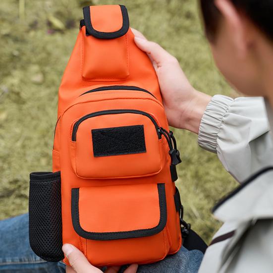 Нагрудная сумка-слинг Водонепроницаемый нейлон Портативная Большая вместимость Для активного отдыха Путешествий Кемпинга Рыбалки Спорта Бега Сумка через плечо Одноплечевая сумка