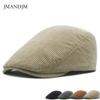 Осенний берет мужской вельветовый британский винтажный шляпа художника повседневная модная шляпа передовая регулируемая шляпа газетчика
