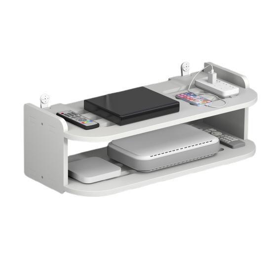 Настенная полка, маршрутизатор, органайзер для удлинителя, двухслойная конструкция, прочная несущая способность, простая установка, плавающая стойка, настенный держатель