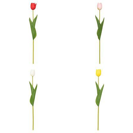 Artificial Flower Yellow Tulip 48 Cm High, Made Of Plastic
