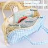 Embroidery Cartoon Pencil Case Creative Multi-layer Stationery Bag  Stationery Storage