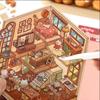 Forest Village 3D Landscape Sticker Paper Multi-functional Cabin Scene Game Stickers  Gift