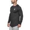 Muscleguys Men's Soft Mesh Long-sleeve Tees Training Fitness Clothes Spring and Autumn Curved Hem Graphic T Shirts