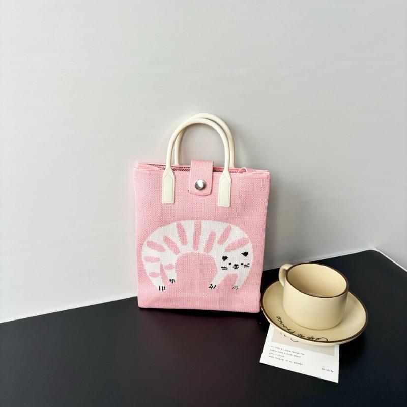 Премиальный стиль, сумка для мобильного телефона большой вместимости, вязаная сумка, нишевая, универсальная, на плечо, мессенджер, мультяшная, модная, дамская сумочка