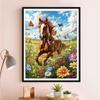 5d DIY Алмазная картина, вышивка крестом, бегущая лошадь, алмазная вышивка, цветок, морская мозаика, полный круглый дрель, домашний декор, ремесла