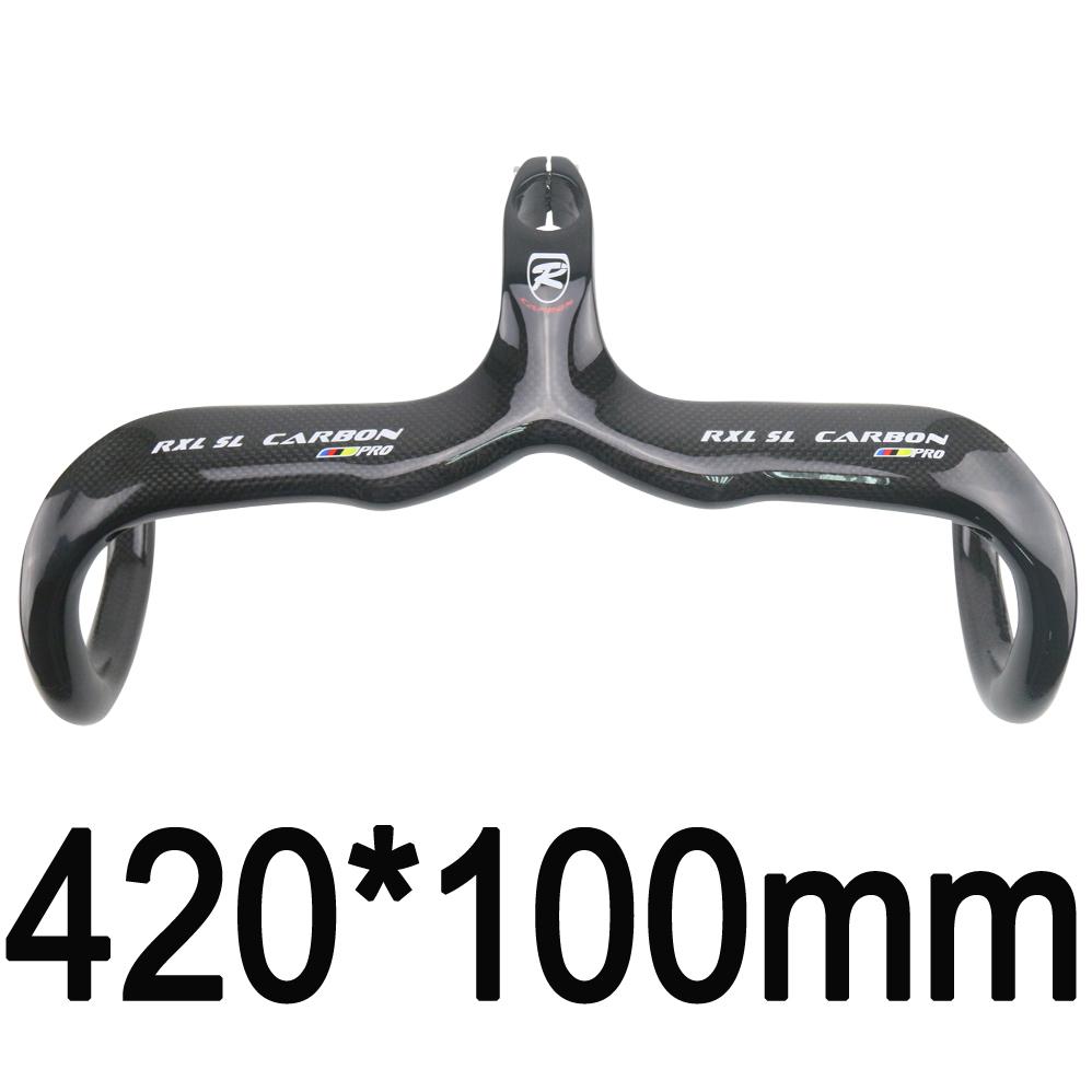 RXL SL Integrated Carbon Road Handlebars with Stem 28.6 Bicycle Parts Adult Bike Drop Handle Bars Internal Routing 400/420/440