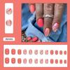 French False Nails Short Round Nail Tips Detachable Fake Nails  for Salon