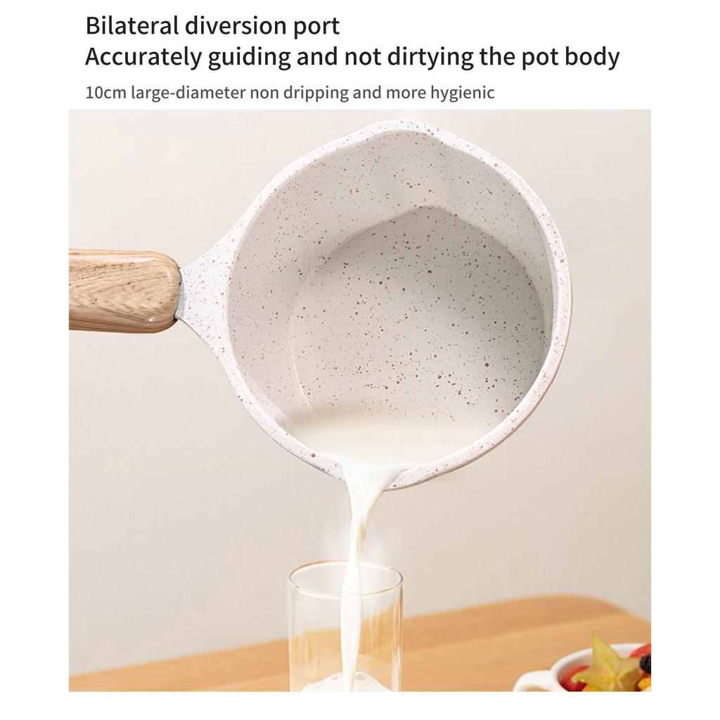 Кастрюля для брызг масла Кастрюли с каменным покрытием Антипригарный алюминиевый материал Маленькая молочная кастрюля Кастрюля для горячего масла Подходит для стекания масла