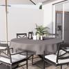 Round Stain-resistant Tablecloth 180 Cm ALIX Gray, by Soleil d'Ocre