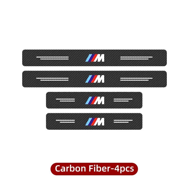 New Carbon Fiber Car Door Sill Protector Stickers For BMW M E46 E90 E60 F30 E39 F10 F20 E87 E36 F20 F30 1 2 3 5 7 Series X1