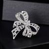 Clear Rhinestone Bow Style Brooches Pin Elegant Accessory for Women Wedding Party Decoraion Jewelry Brooch