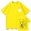 Summer men's Oyasumi Punpun printed T-shirt Japanese anime 100% pure cotton short-sleeved casual top