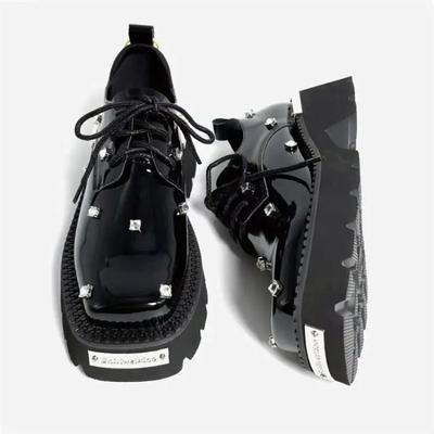 Женские лоферы Кристальная платформа Массивные туфли Мэри Джейн 2025 Повседневные спортивные сандалии Роскошный тренд Кроссовки На шнуровке Женские