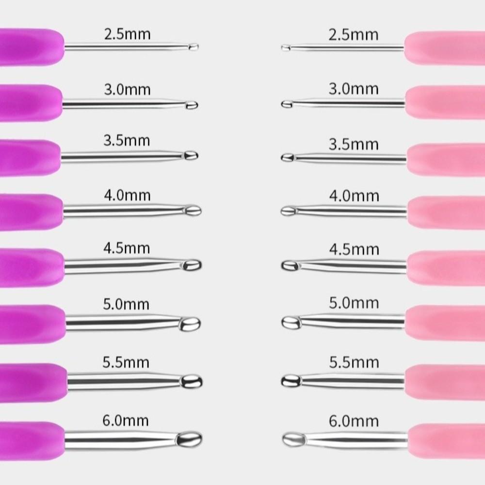 8 Pieces Crochet Hooks 2.5-6.0mm Sizes Yarn Needles Set New Knitting Needles For Crochet Amigurumi