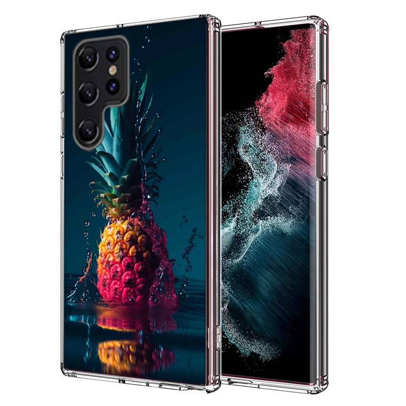 Harvest Pineapple Capa Phone Case For Samsung S26 Ultra S25 Edge Galaxy S23 S21 S20 S24 FE S22 S10 Plus Cover Clear TPU Shell Co