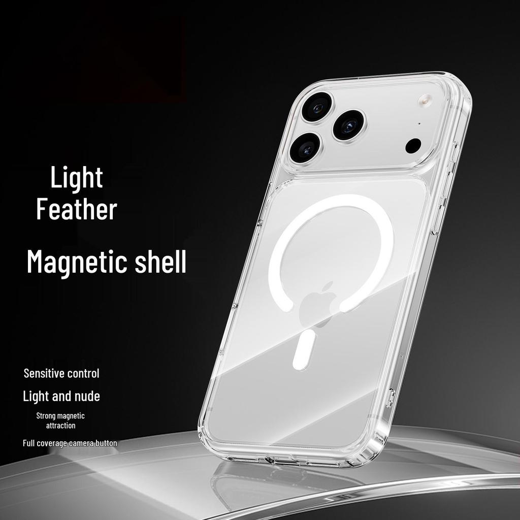 Магнитный прозрачный чехол для iPhone 17 Pro Max с защитой от падений