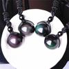 Fashion Blessing Lucky Round Ball Necklace Obsidian Pendant Amulet