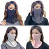 2 шт. солнцезащитная маска Ice Silk для женщин с защитой шеи дышащая маска для велоспорта P3D4