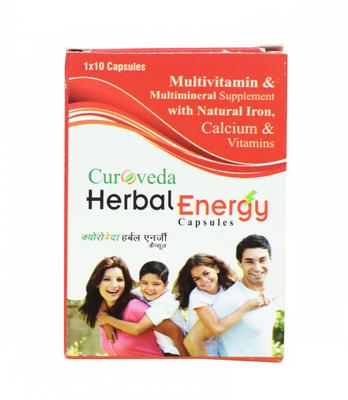Мультикомплекс витаминов и минералов (10 кап), Herbal Energy Capsules,  Curoveda