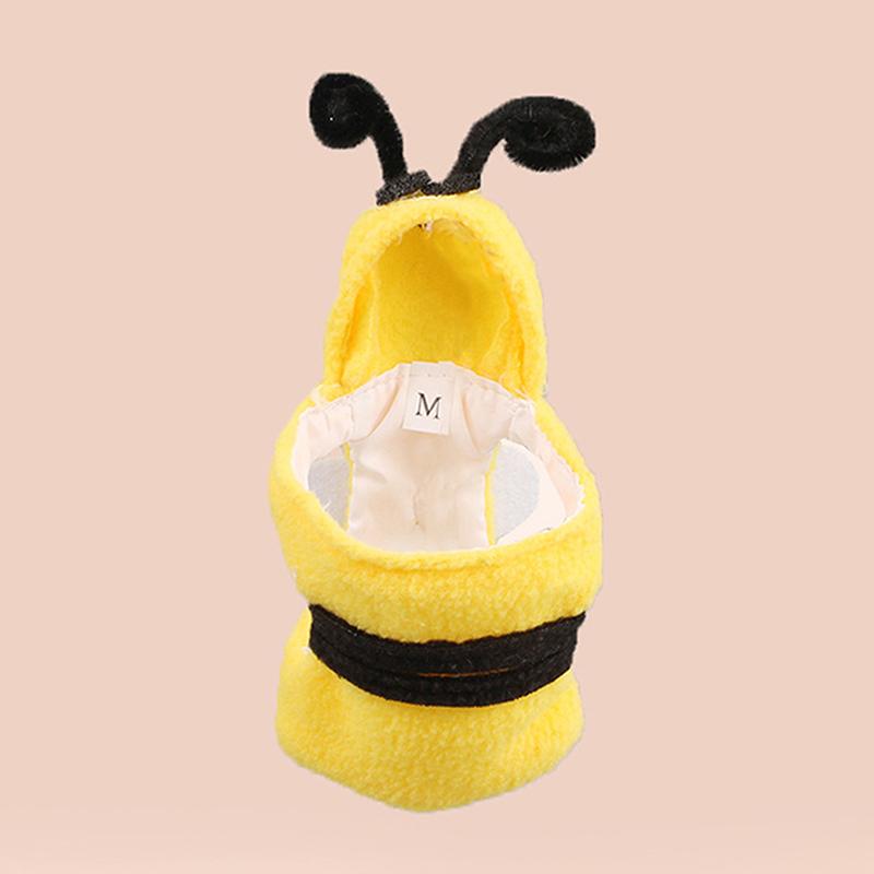Забавная толстовка с капюшоном в форме пчелы, милая зимняя теплая мягкая одежда для косплея птиц, попугаев, корелл, волнистых попугаев, костюм пчелы, аксессуары для домашних животных