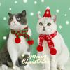 Pet Scarf Hairball Design Knitting Friendly To Skin Fade-Resistant Snowflake Pattern Decorative Yarn Xmas