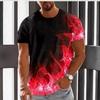 Мужская 3D-печатная футболка с графикой, для улицы, с коротким рукавом, с круглым вырезом, топ, пуловер, уличная одежда