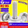 304 Stainless Steel M2/M3/M4/M5 Pan Head Combination Screw with Flat Washer