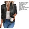 Women's Sequin Short Jackets Long Sleeve Shiny Cropped Coat Lightweight Zipper Metallic Jacket Glitter Party Disco Outfit