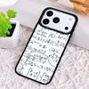 Ударопрочный чехол для телефона iPhone 17 Air 16e 15 11 12 14 13 Pro Max с формулами по науке, математике, физике