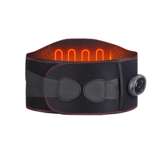 Пояс для поддержки поясницы с подогревом и массажем, регулируемая повязка для облегчения боли в пояснице, грелка 3-в-1 и вибрационный массажер