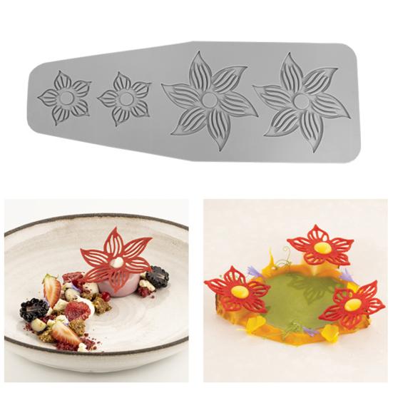 Силиконовая форма для шоколада «Рождественская снежинка» для украшения торта, коврики для отпечатков помадки, формы для выпечки