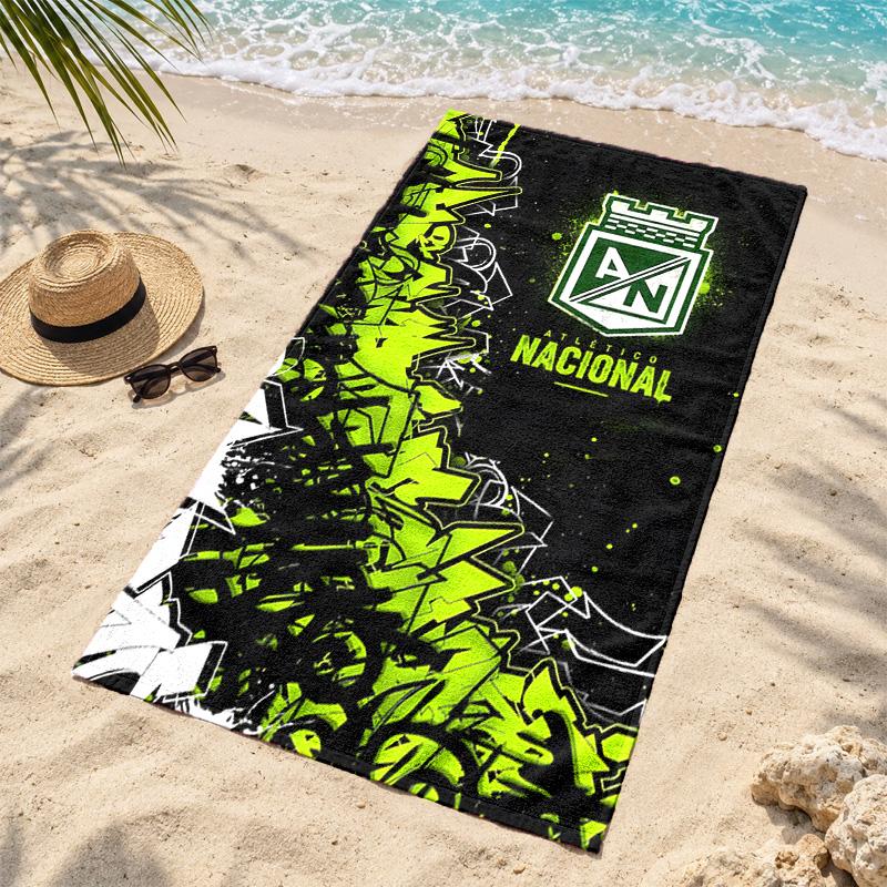 Atletico Nacional Microfiber Beach Towel Quick Dry Sand Free Lightweight Beach Towels for Travel Swimming Camping