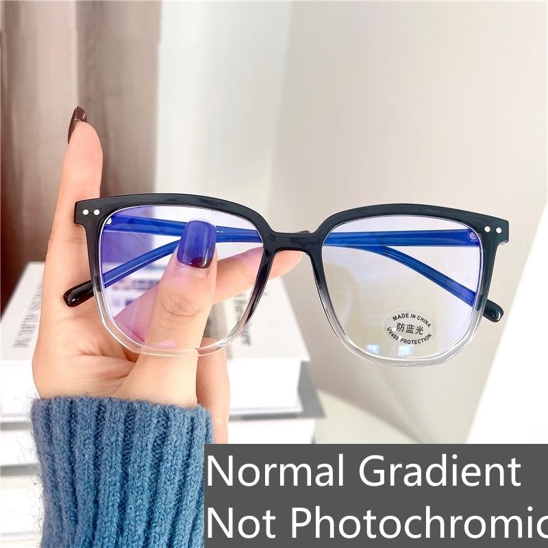 Trendy Luxury Pochromic Myopia Glasses Retro Color Changing Near Sight Eyewear for Men Women Square Smart Sunglasses Shades