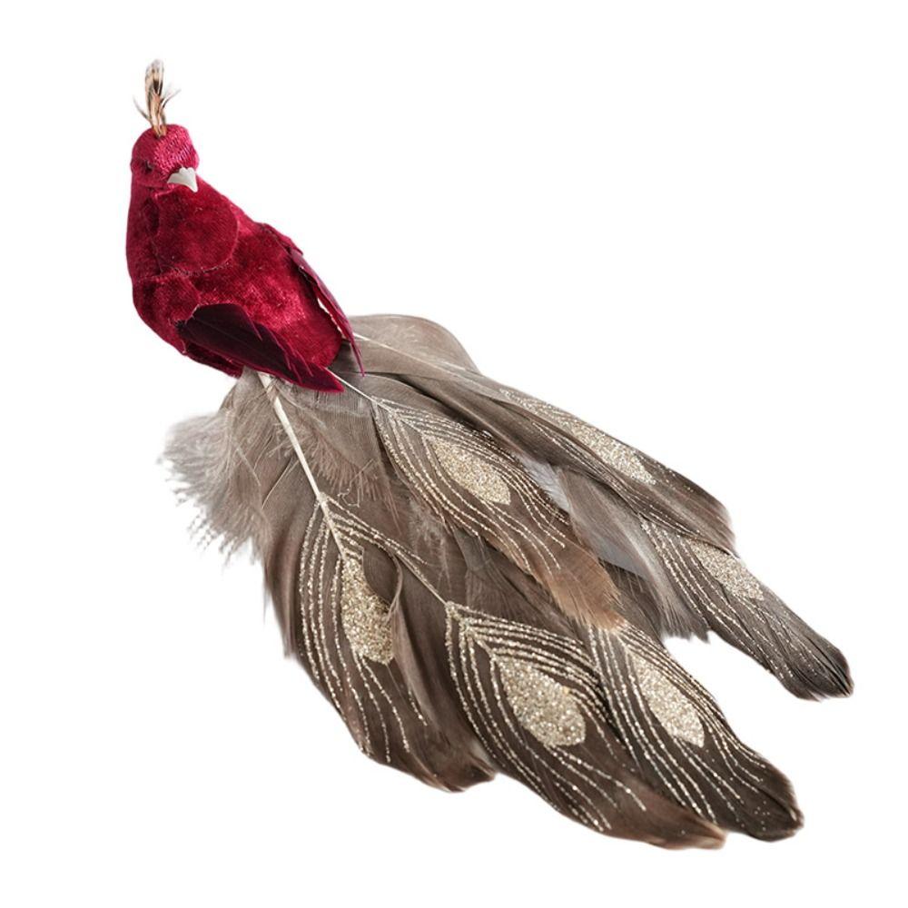 Fabric Material Peacock Bird Tree Hanging Artificial Peacock Decor Home Party Decor