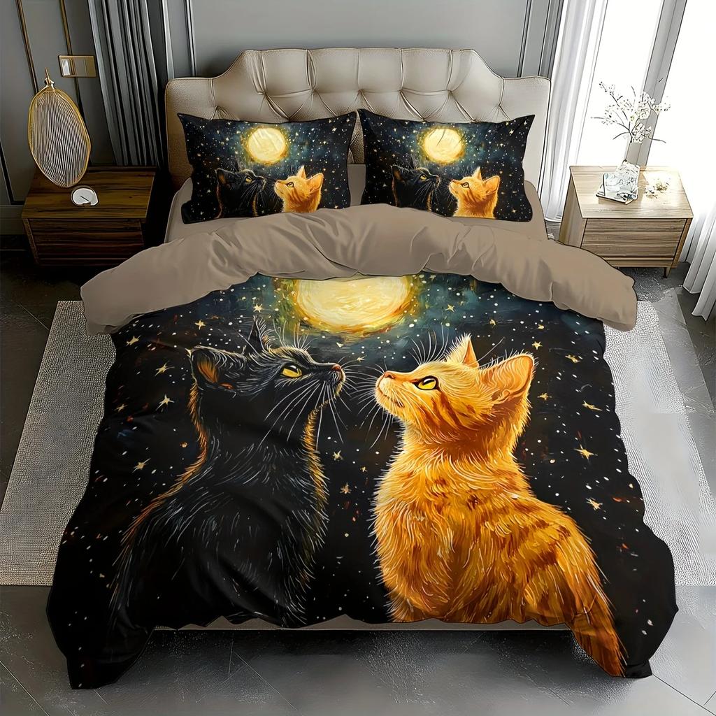 2/3Pcs Moonlight Bedding Set 3D Print Duvet Cover Set Super Soft Digital Printed Bedding Set Gift For Lover