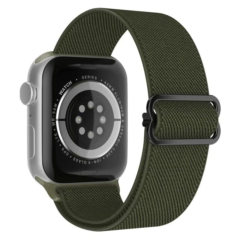 Эластичный нейлоновый ремешок для Apple Watch ultra 2 49 мм Series 9/8/7 41 мм 45 мм 38/42-40 мм/44 мм Богемский браслет ремешок для iWatch 6 5 4 3 Se