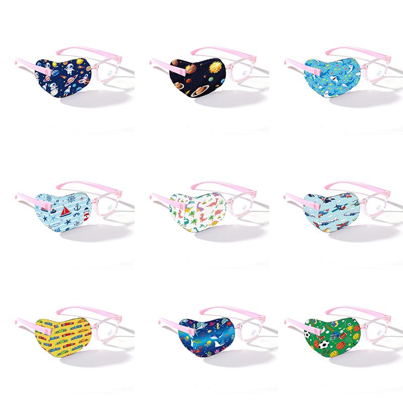 4/8 шт. Детская повязка на глаз для коррекции амблиопии, мультяшный одинарный козырек для глаз, моющийся, детский, коррекция косоглазия, астигматизм, тренировочный козырек для глаз