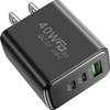 Зарядное устройство USB Type C PD 40 Вт, быстрая зарядка, настенный адаптер для мобильного телефона iPhone 16 Pro, Samsung, Xiaomi, адаптер питания