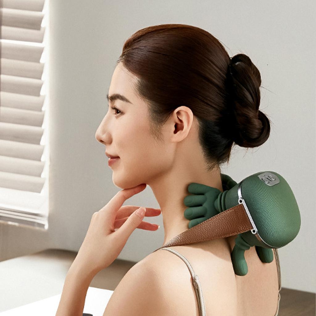 Массажер для шеи и плеч 3-уровневый массажер для шейного отдела позвоночника Глубокий тканевый Шиацу массажер для спины Бионический Беспроводной Снятие усталости Расслабление мышц НОВЫЙ