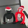 Плюшевая игрушка Горилла Тэг, милый и забавный плюшевый зверек с рождественской шапкой