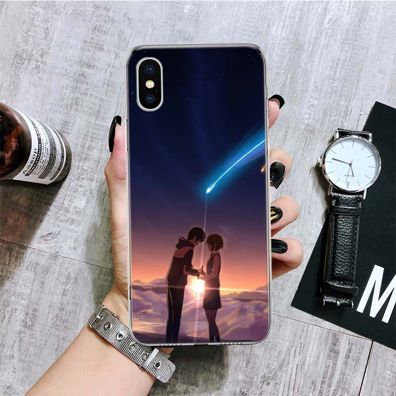 Kimi No Nawa Анимация аниме Чехол для телефона Для iPhone 17 Air 16 15 Plus 11 14 Pro Max 13 Mini 12 7 8 + SE Узор Арт Индивидуальный Co