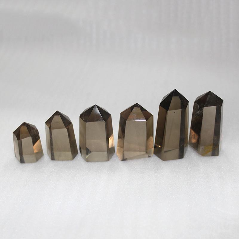 Натуральный дымчатый цитрин кварц обелиск кристалл палочка точка уникальный исцеляющий домашний декор подарок с элегантным дизайном
