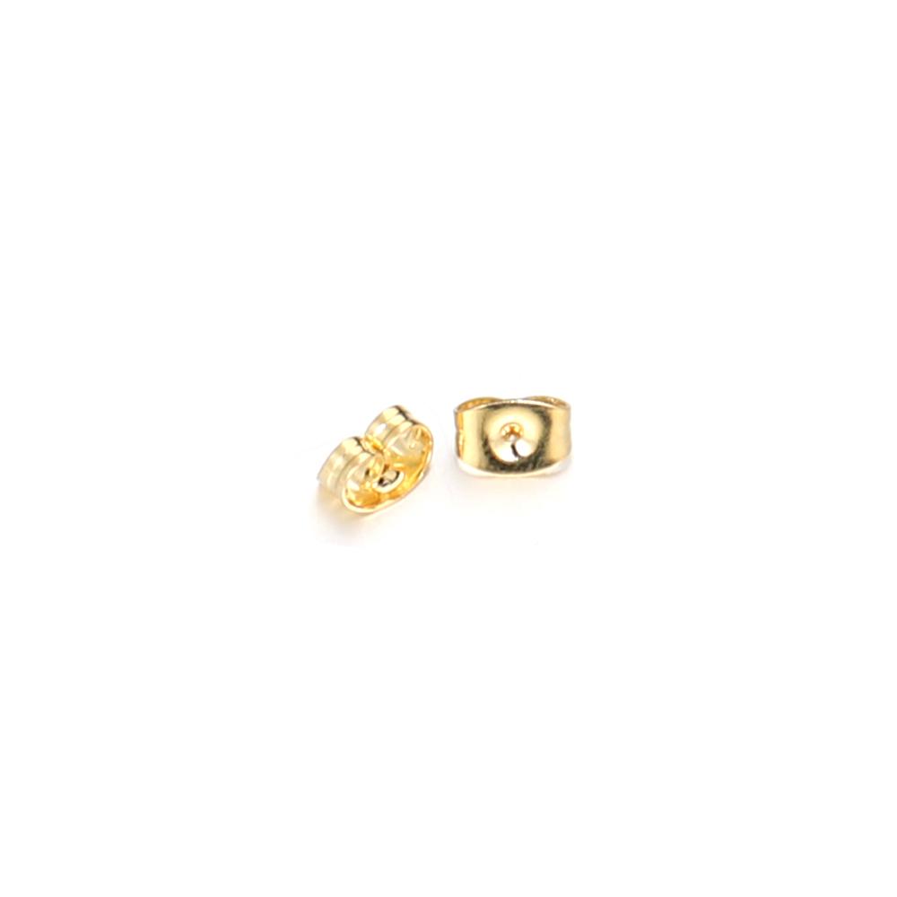 Semitree 100Pcs Stainless Steel Rose Gold Earring Back Earrings Stopper DIY Earring Findings for Handmade Crafts Jewelry Making