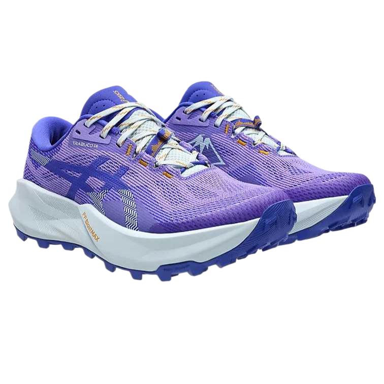 Asics Trabuco 14 Скругленный носок На шнуровке Толстая подошва Сетчатая амортизация Дышащие Высокие кроссовки для бега Женские кроссовки 1012B938-500