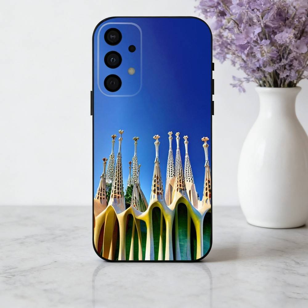 A-Архитектурный пейзаж B-Барселоны Чехол для телефона Samsung Galaxy A73,A72,A71,A70,A53,A52,A51,Мягкий силиконовый черный чехол