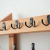 Настенная вешалка для одежды с полкой, деревенская деревянная настенная полка с 11 крючками, держатель для почты, органайзер для прихожей 4-в-1, ключница для гостиной, спальни